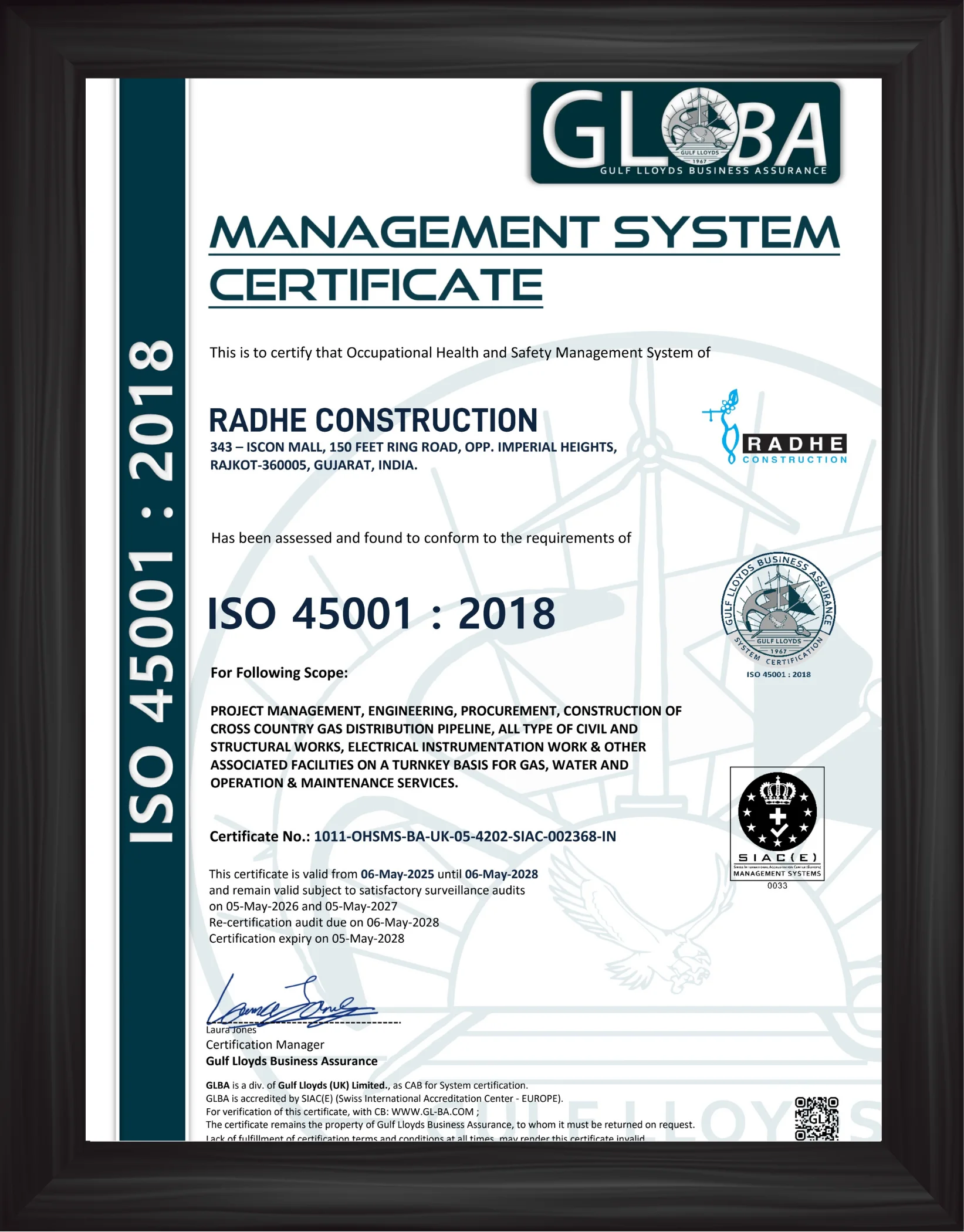 ISO-45001-2018-Radhe Construction